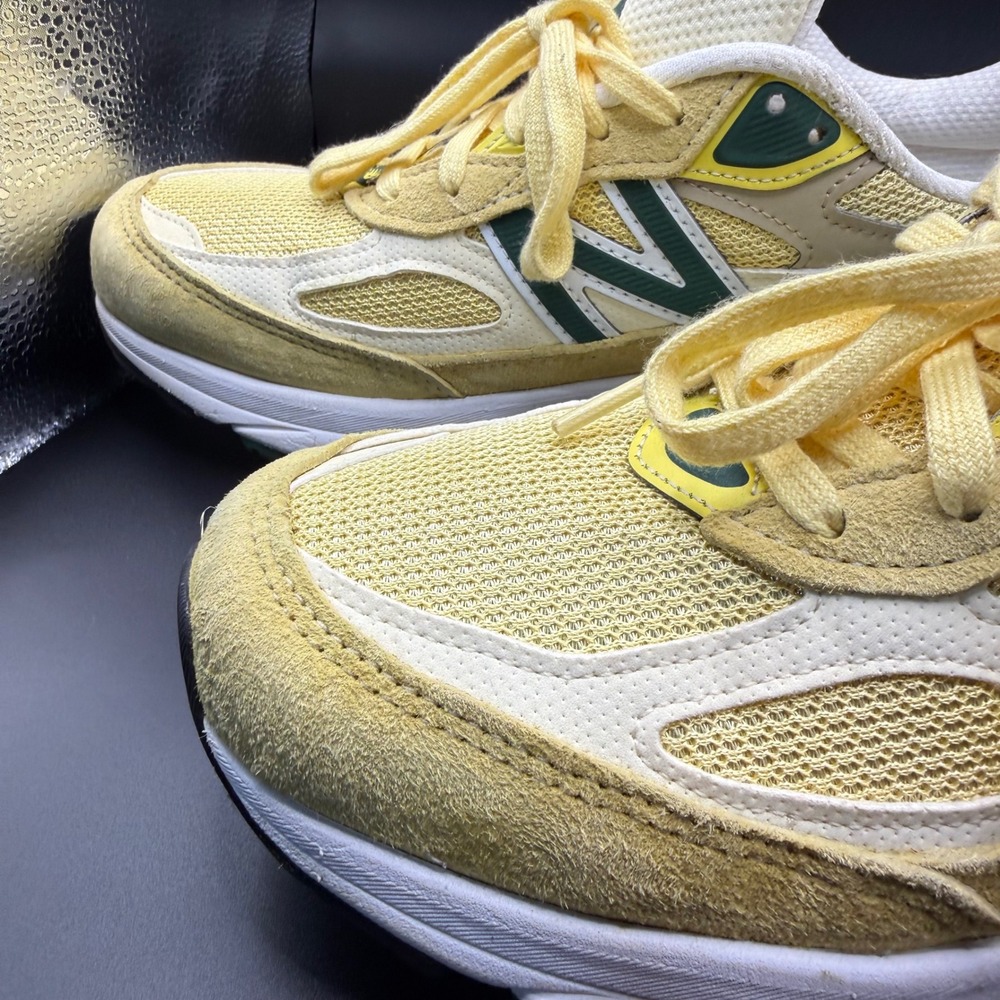 New Balance 990v6 Made in USA Teddy Santis Yellow Green Mens 8.5 Sneakers U990TE - Picture 12 of 14